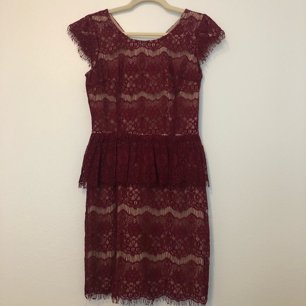 Anthropologie dress with peplum detail